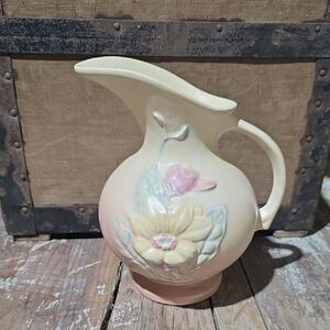Vintage Hull Potteey  Pitcher in Soft Pastels